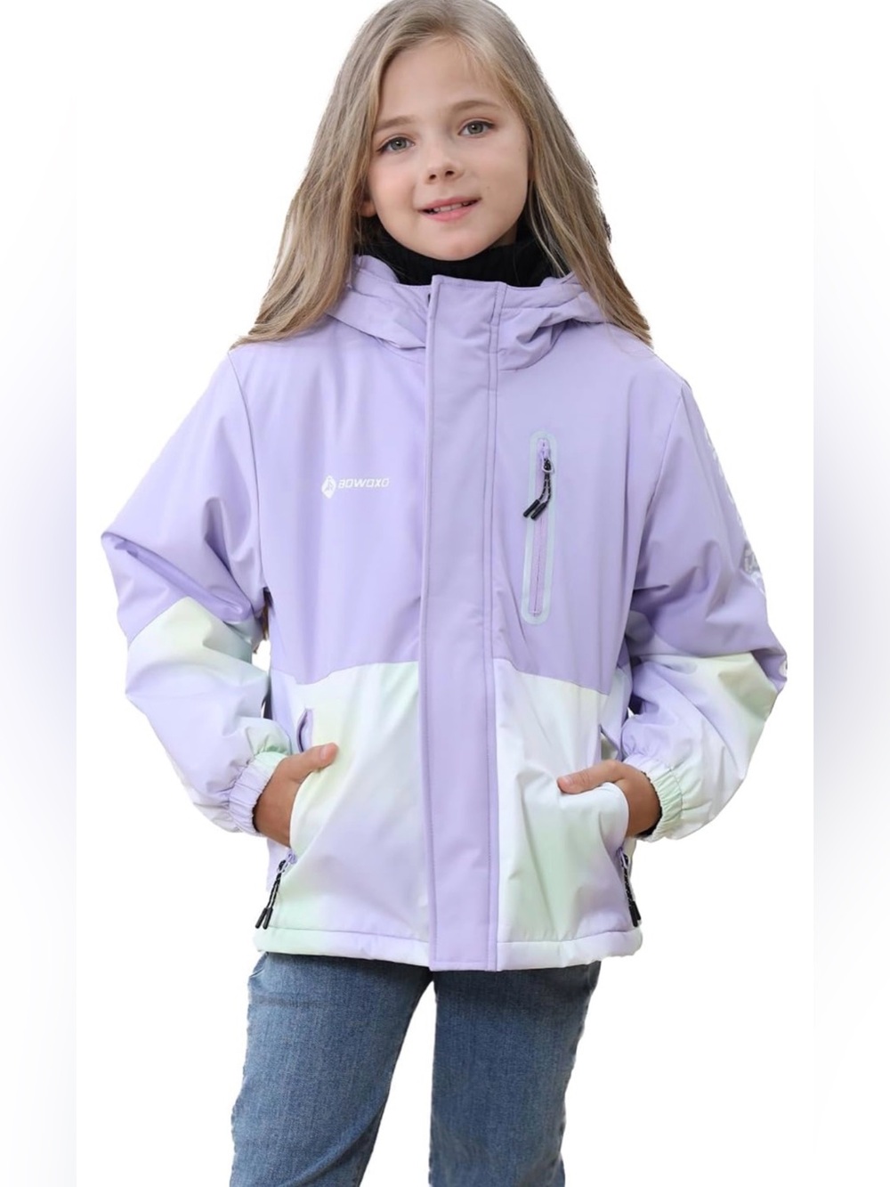 Waterproof Winter Ski/Snowboard Fleece Lined Windproof Coat with Hood